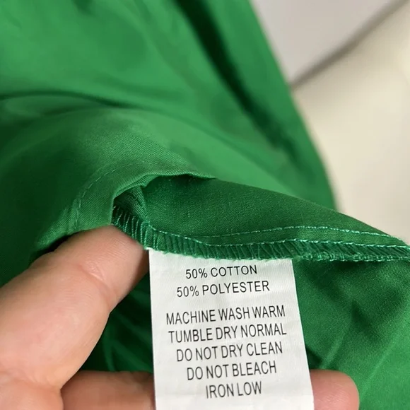 RebdollS MOMENT PEASANT TOP LAYERED MIDI SKATER DRESS - GREEN plus 1X women’s - Picture 2 of 7